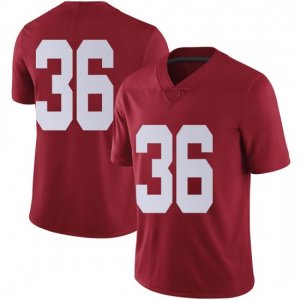 NCAA Men's Alabama Crimson Tide #36 Ian Jackson Stitched College Nike Authentic No Name Crimson Football Jersey IE17U44UW
